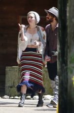 MILEY CYRUS Out Shopping in Big Sur