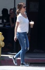 MINKA KELLY in Ripped Jeans Out for Lunch in West Hollywood
