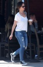 MINKA KELLY in Ripped Jeans Out for Lunch in West Hollywood