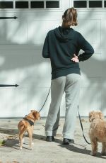 MINKA KELLY Walks Her Dogs Out in West Hollywood