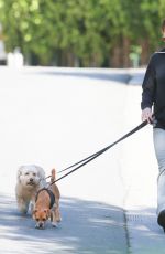 MINKA KELLY Walks Her Dogs Out in West Hollywood