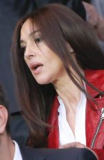 MONICA BELLUCCI at Paris SG vs FC Barcelona Game at Parc Des Princes in Paris
