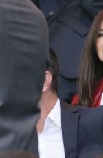 MONICA BELLUCCI at Paris SG vs FC Barcelona Game at Parc Des Princes in Paris