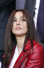 MONICA BELLUCCI at Paris SG vs FC Barcelona Game at Parc Des Princes in Paris