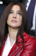 MONICA BELLUCCI at Paris SG vs FC Barcelona Game at Parc Des Princes in Paris