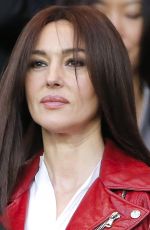 MONICA BELLUCCI at Paris SG vs FC Barcelona Game at Parc Des Princes in Paris