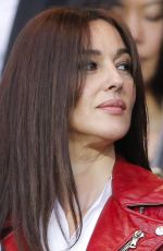 MONICA BELLUCCI at Paris SG vs FC Barcelona Game at Parc Des Princes in Paris