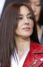 MONICA BELLUCCI at Paris SG vs FC Barcelona Game at Parc Des Princes in Paris