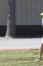 NAOMI WATTS Playing at a Park in Los Angeles