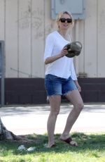 NAOMI WATTS Playing at a Park in Los Angeles