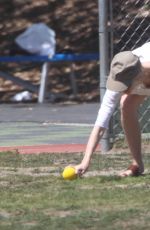 NAOMI WATTS Playing at a Park in Los Angeles