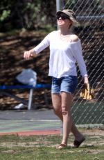 NAOMI WATTS Playing at a Park in Los Angeles