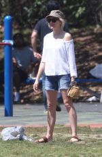 NAOMI WATTS Playing at a Park in Los Angeles