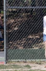 NAOMI WATTS Playing at a Park in Los Angeles