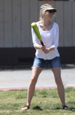 NAOMI WATTS Playing at a Park in Los Angeles