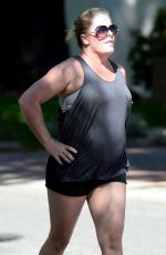 NICOLE EGGERT Working out in Studio City