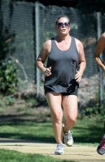 NICOLE EGGERT Working out in Studio City