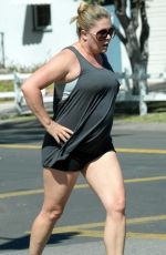 NICOLE EGGERT Working out in Studio City