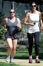 NICOLE EGGERT Working out in Studio City