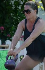 NICOLE EGGERT Working out in Studio City