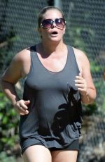 NICOLE EGGERT Working out in Studio City