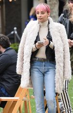 NICOLE RICHIE on the Set of Americana at Brand in Glendale