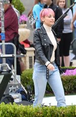 NICOLE RICHIE on the Set of Americana at Brand in Glendale