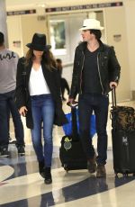 NIKKI REED and Ian Somerhalder Arrives at Los Angeles nternational Airport