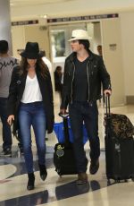 NIKKI REED and Ian Somerhalder Arrives at Los Angeles nternational Airport