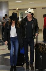NIKKI REED and Ian Somerhalder Arrives at Los Angeles nternational Airport