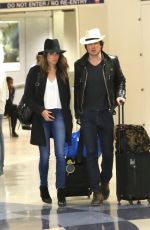 NIKKI REED and Ian Somerhalder Arrives at Los Angeles nternational Airport