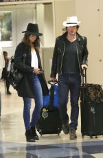 NIKKI REED and Ian Somerhalder Arrives at Los Angeles nternational Airport