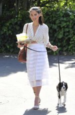 OLIVIA MUNN with Her Dog Out and About in Los Angeles 04/20/2015