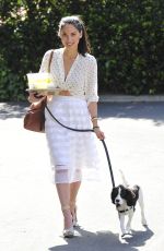 OLIVIA MUNN with Her Dog Out and About in Los Angeles 04/20/2015