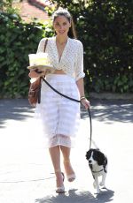 OLIVIA MUNN with Her Dog Out and About in Los Angeles 04/20/2015