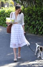 OLIVIA MUNN with Her Dog Out and About in Los Angeles 04/20/2015