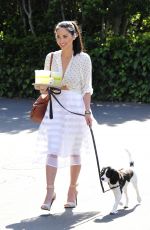 OLIVIA MUNN with Her Dog Out and About in Los Angeles 04/20/2015