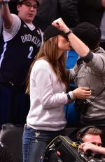 OLIVIA WILDE and Jason Sudeikis at Brooklyn Nets Game in New York