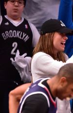 OLIVIA WILDE and Jason Sudeikis at Brooklyn Nets Game in New York