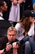OLIVIA WILDE and Jason Sudeikis at Brooklyn Nets Game in New York
