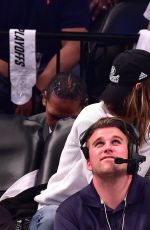 OLIVIA WILDE and Jason Sudeikis at Brooklyn Nets Game in New York