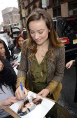 OLIVIA WILDE Arrives at Huffpost Live in New York