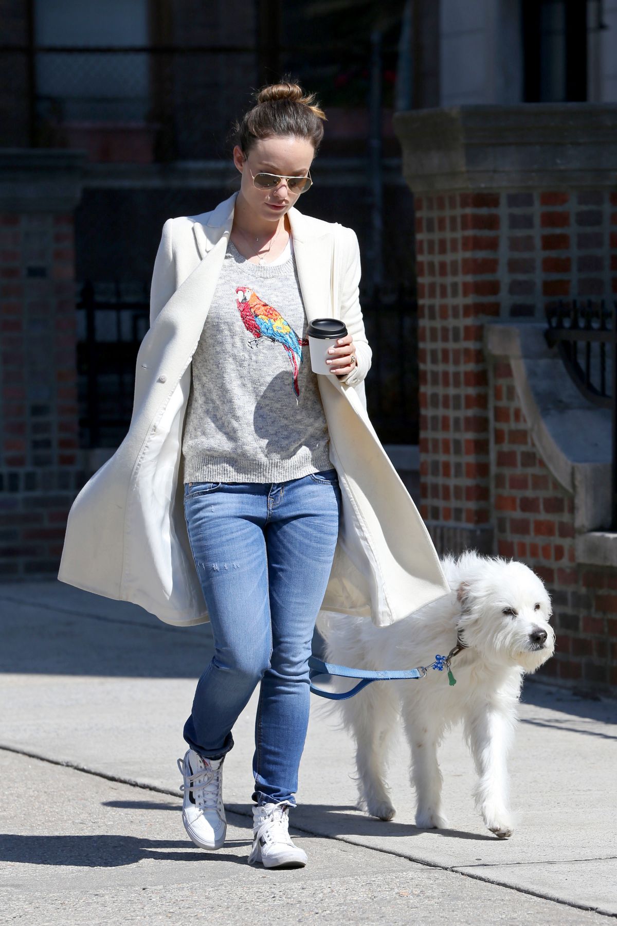 OLIVIA WILDE Walks Her Dog Out in New York OLIVIA WILDE Walks Her Dog Out in New York