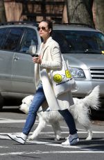 OLIVIA WILDE Walks Her Dog Out in New York
