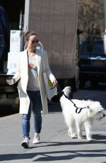 OLIVIA WILDE Walks Her Dog Out in New York