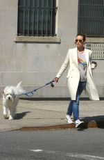 OLIVIA WILDE Walks Her Dog Out in New York