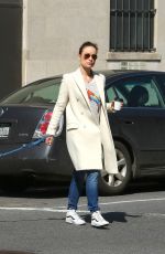 OLIVIA WILDE Walks Her Dog Out in New York