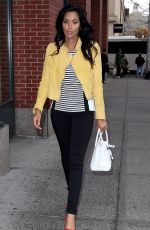 PADMA LAKSHMI Arrives at Her Apartment in New York 04/23/2015