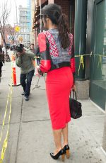PADMA LAKSHMI Leaves Her Apartment in New York 04/21/2015