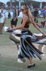 PARIS HILTON at Coachella Music Festival at Empire Polo Grounds in Indio